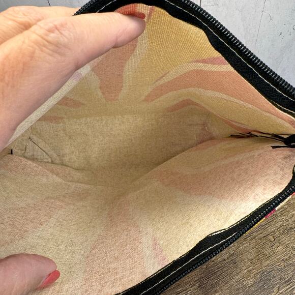 Rising Sun Makeup Bag Orange Yellow Cosmetics Bag Canvas Bag NEW - Picture 6 of 6